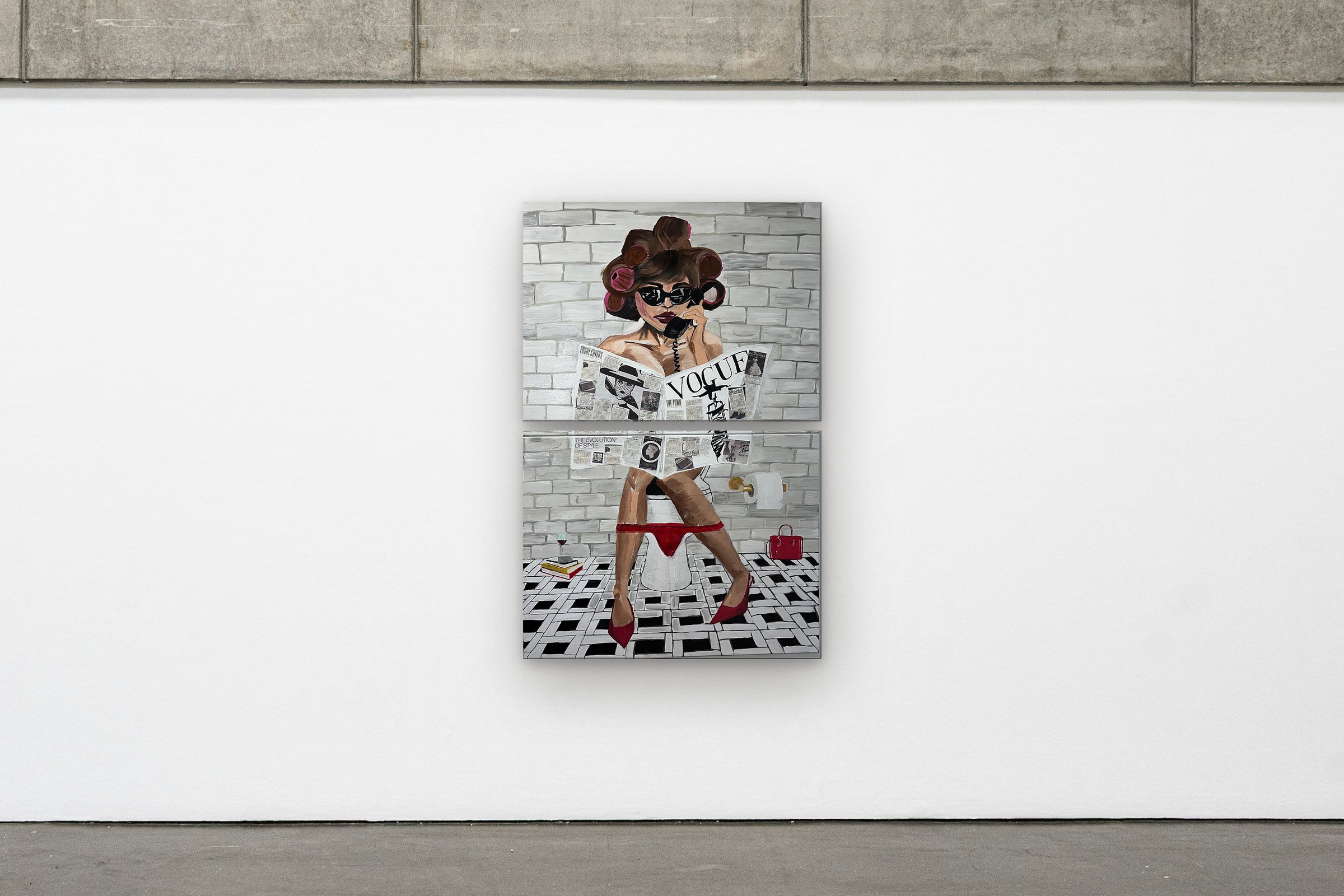 Glamorous Chaos hung on a gallery wall