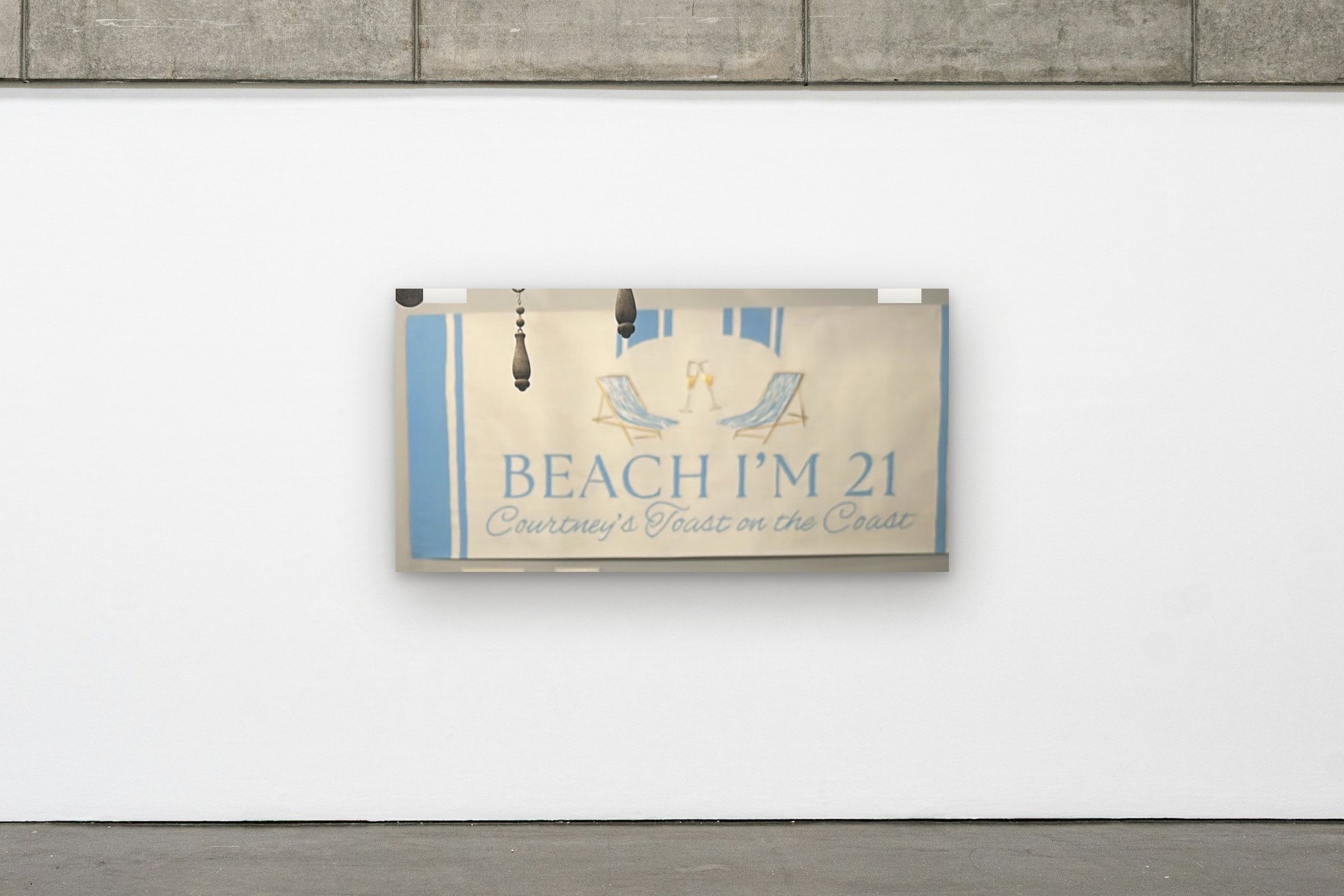 Toast on the Coast hung on a gallery wall